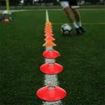 MD STAY FIT Round Mouth Straw Hat for Football Training 1 x 50 Pieces, Assorted Colors, Plastic