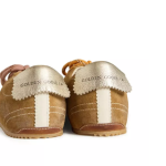 Golden Goose True-Star in tobacco-colored suede with white star