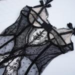 Vintage Lace Polka Dot Bodysuit