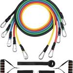 MDSTAYFIT Resistance Band and Corset Fitness Supplies Latex Rubber Tube for Yoga Exercise Home Fitness Exercise (11pcs)