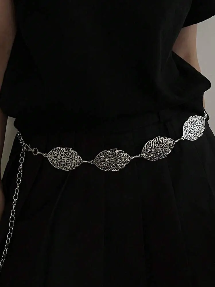 Elegant Leaf Metal Belt U-17