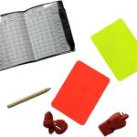 Referee Set from md stay fit with Red, Yellow Cards, Whistle, Notebook, Pencil and Professional Match Official Set