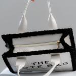 WHITE LEATHER TOTE BAG