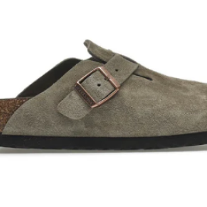 Birkenstock Boston Soft Footbed – Suede Taupe