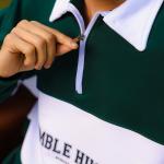 Green Humble Hustler Half Zip Sweatshirt