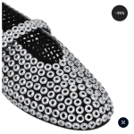 Alaïa Suede Glass-Embellished Ballet Flats