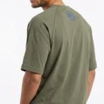 Olive Oversized Circle Chest Print T-Shirt