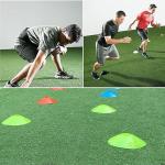 MD STAY FIT Round Mouth Straw Hat for Football Training 1 x 50 Pieces, Assorted Colors, Plastic