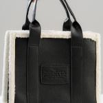 BLACK LEATHER TOTE BAG