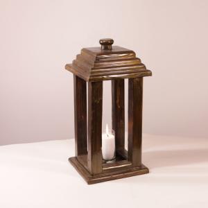 Vintage Style Wood Candelabra Candle Holder – Farmhouse Decor – Dark Wood Finish