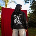 Black Faith and Luck Half Zip Sweatshirt