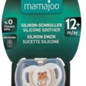 MAMAJOO 1x ORTHODONTIC SILICONE SOOTHER TIGER 12M+ & STORAGE BOX