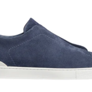 Zegna Grey Mélange Suede Triple Stitch™ Sneakers