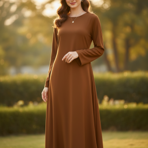 فستان البرنسيسة كريب رويال مستورد 069