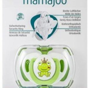 MAMAJOO 1 x ORTHODONTIC SILICONE SOOTHER 0 M + PRINCE FROG & STORAGE BOX