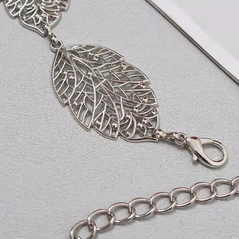 Elegant Leaf Metal Belt U-17
