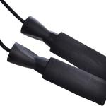 MD Stay Fit Fitness Black Jump Rope, Foam Handles, Bearing Bearing
