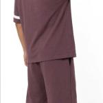 Brown Collar Shorts Suit