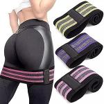 MD Stay Fit Premium Leg Resistance Bands Set, Booty Exercise Bands Set, Wide Hip Bands, Workout Resistance, Non-Slip Rubber Band Loops (Set of 3