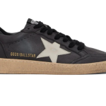 Golden Goose Ball Star in glitter with leather star and metallic leather heel tab Dark Grey Sand(Men)