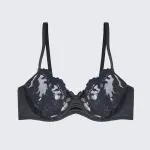 Sexy Mesh Embroidered See-Through Bra Thong Lingerie Set