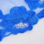 Plus Size Embroidered Sheer Bra Sexy Push Up Lingerie Set