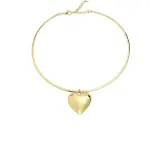Necklace with a shiny heart pendant NE-20