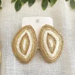 Beige Seashell Earrings