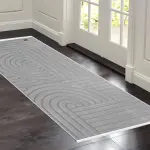 Elite Jacquard Corridor Carpet Modern Pattern (Grey)
