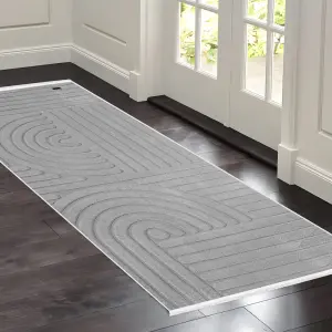 Elite Jacquard Corridor Carpet Modern Pattern (Grey)