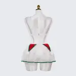 Christmas Velvet See-Through Seduction Bra Panties Miniskirt Set