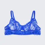 Sexy Sheer Lace Embroidered See Through Bra Panty Set
