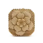 Camellia Floral Crystal-Embellished Evening Bag VS-63