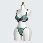 Veilvine Floral Embroidery Lace Lingerie Set