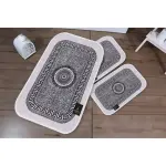 Classic Digital Bathroom Set Non Slip 3Pieces
