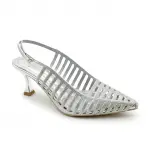 Crystal Embellished Mesh Heels C-89