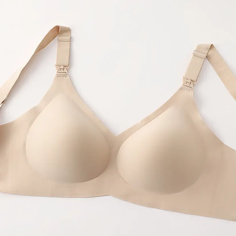 Seamless Front Clip Nursing Bra Plus Size Wirefree Maternity Bralette