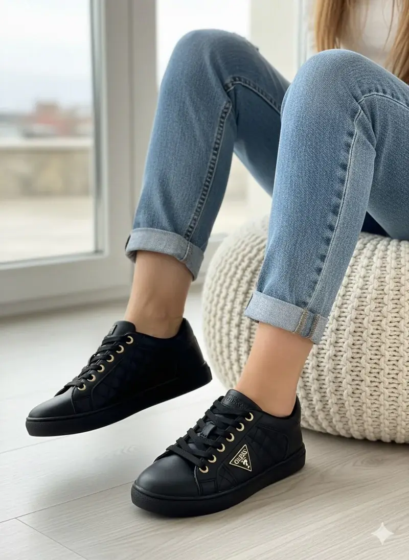 Flat sneakers from the distinctive designs of Guess GS-1