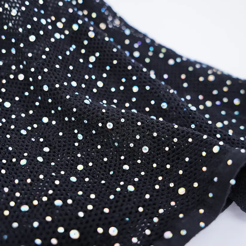 Star Glitter See Through Strapless Crystal Mesh Lingerie