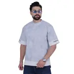 Sky Blue and White Oversize T-Shirt