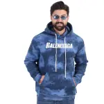 Sky Blue Textured Melton Hoodie