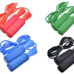 MD Stay Fit Fitness Black Jump Rope, Foam Handles, Bearing Bearing