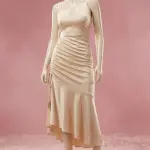 Ruffle Satin Dress