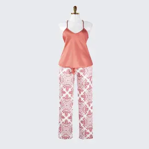 Silk Spaghetti Strap Camisole Pants Sleepwear Set
