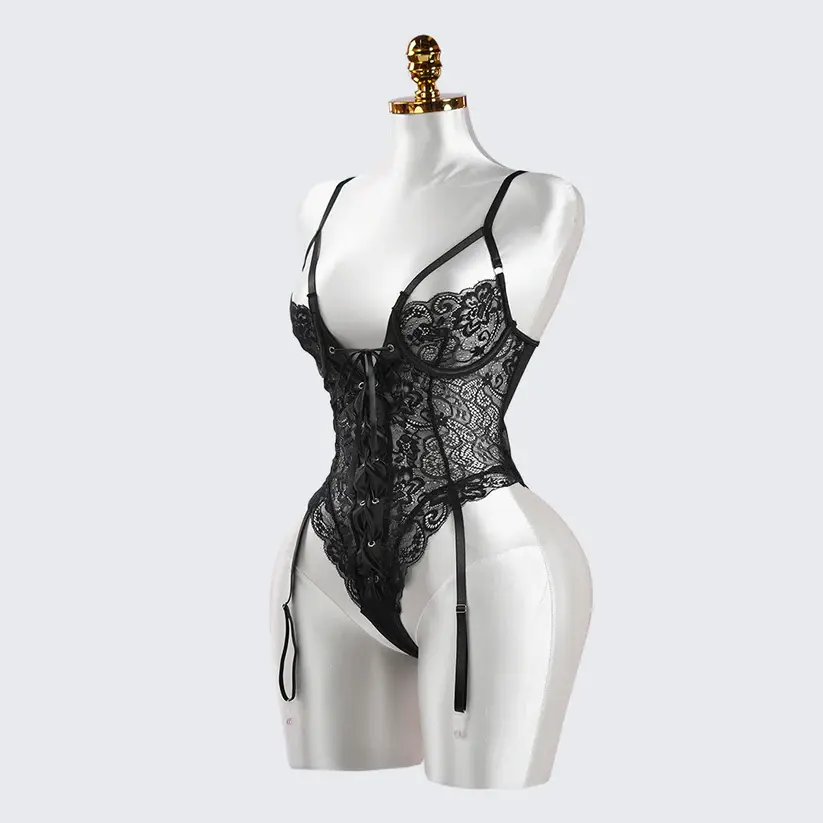 Lace Wild Charm Bodysuit with Stockings