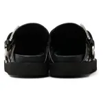 Vintage Half-Sandal Mules with Thick Sole, Rivets, and Flat Heel