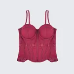 Solid Waist Training Corset with Boning Slimming Bustier