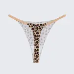Ice Silk Seamless Low Rise Leopard Thong Panty