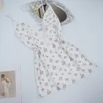 Deep V Lace Floral Print Cami Nightdress