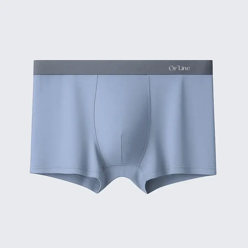 Plus Size Men's Modal Mid Rise Seamless Breathable Boxer Briefs